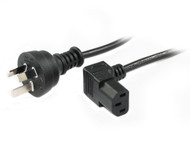 2M Wall Plug to Upward Right Angle IEC C13 Power Cable