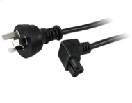 2M Wall Plug to Right Angle IEC C5 Cloverleaf Power Cable
