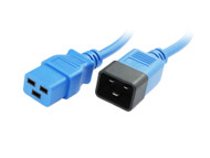 2M IEC C19 to C20 Power Cable in Blue
