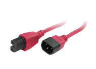 0.5M IEC C14 to C15 High Temperature Power Cable in Red