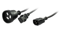 0.6M Mains Socket to C13 and C14 Y Power Cable