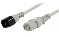 0.5M IEC C13 to C14 Power Cable in Grey