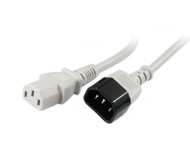 2M IEC C13 to C14 Power Cable in Grey