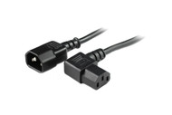 1M Left Angle IEC C13 to C14 Power Cable