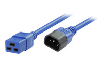 0.5M IEC C14 to C19 Power Cable in Blue with 3 x 1.5mm2 Cord