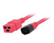 1M IEC C14 to C19 Power Cable in Red