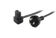 1M Wall Plug to Upward Right Angle IEC C15 Power Cable