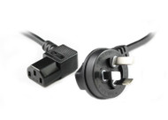 1M Right Angle Wall Plug to Right Angle IEC C13 Power Cable