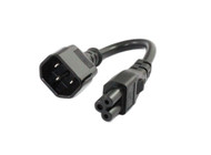 0.2M IEC C5 Male to C14 Power Adaptor with short cable