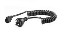 5M Curly Wall Plug to IEC C13 Power Cable