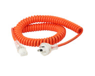 5M Curly Cord Wall Plug to IEC C13 Medical Power Cable