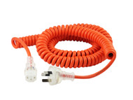 7.5M Curly Cord Wall Plug to IEC C13 Medical Power Cable