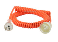5M Curly Medical Power Extension Cable