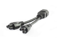 0.2M IEC C14 to Dual IEC C5 Cloverleaf Splitter Cable