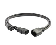 0.5M IEC C14 to IEC C13 & IEC C5 Splitter Cable