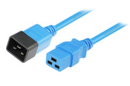 1.5M IEC C19 to C20 Power Cable in Blue