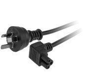 2M Wall Plug to Left Angle IEC C5 Cloverleaf Power Cable