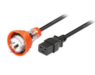 5M 15A Captive Wall Plug to IEC C19 Power Cable