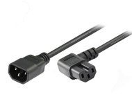 2M IEC C14 to Right Angle C15 High Temperature Power Cable