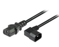 1M IEC C13 to Left Angle C14 Power Cable