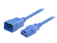 0.5M IEC C20 to C21 High Temperature Power Cable in Blue with AUS/NZ Approvals