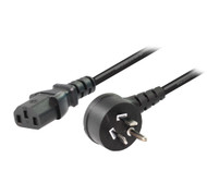 2M Right Angle Wall Plug to IEC C13 Power Cable with Round Earth Pin ( Heavy Duty )