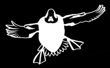 Bufflehead Drake #2 White Vinyl Decal