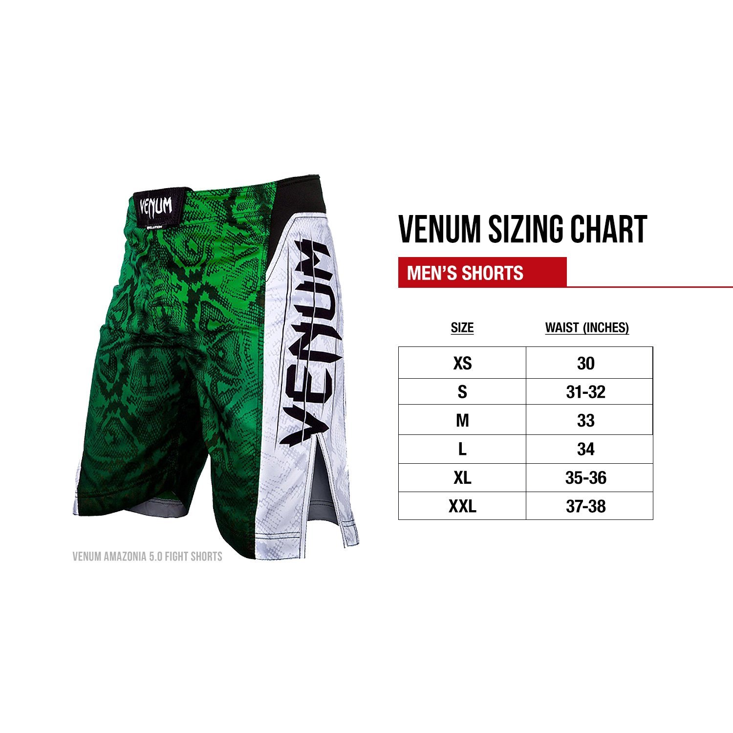 Venum Amazonia 5.0 Fight Shorts - Red | The Jiu Jitsu Shop