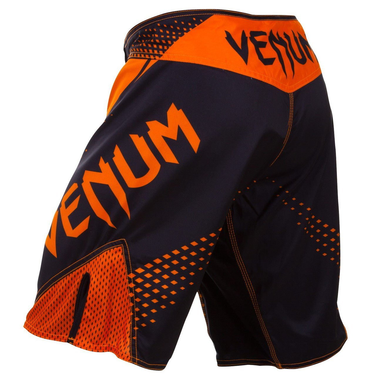 Venum Hurricane Fight Shorts - Black/ Neon Orange - The Jiu Jitsu Shop