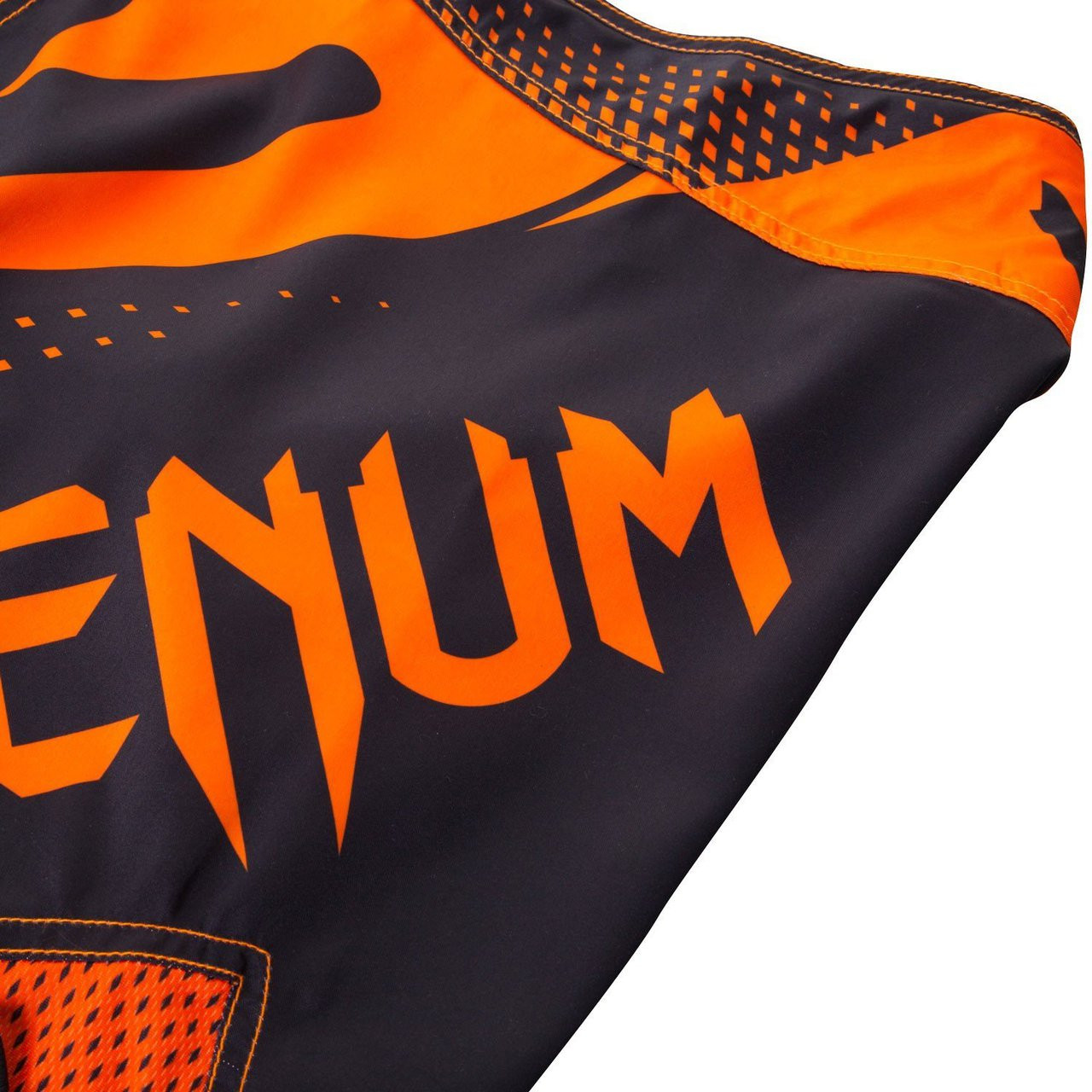 Venum Hurricane Fight Shorts - Black/ Neon Orange - The Jiu Jitsu Shop