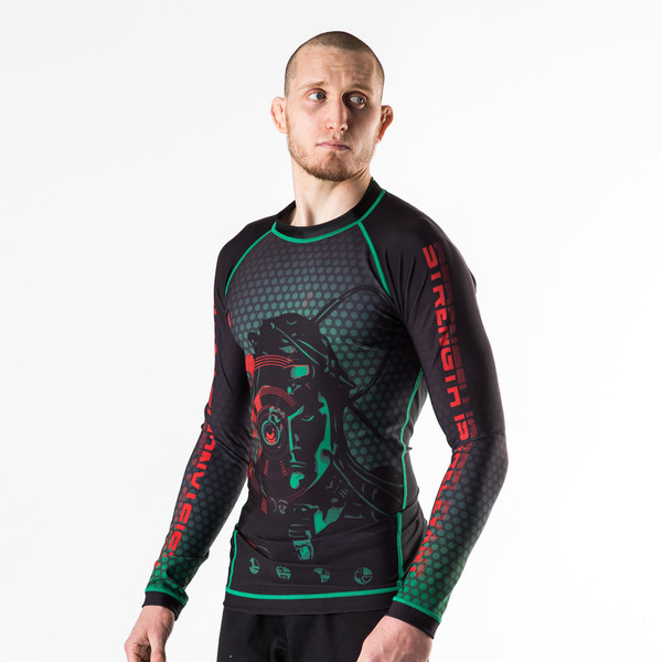Fusion FG Star Trek The Borg Drone Rashguard now available at Www.thejiujitsushop.com Front of the rashguard shows the borg drone from the next generation. 

Enjoy Free Shipping from The Jiu Jitsu Shop today! Nerd out with us and let's roll!