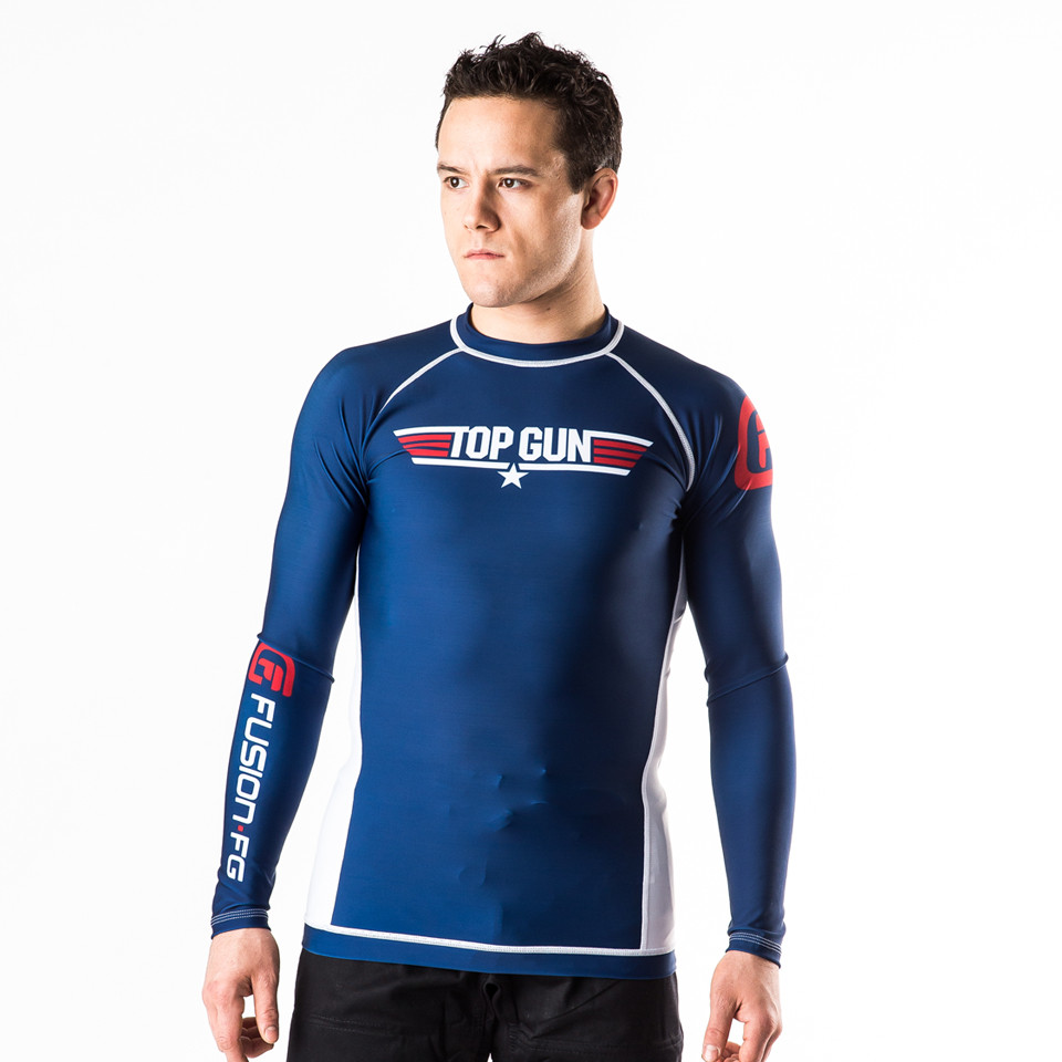 Fusion FG Top Gun Classic Rashguard in Navy available at www.thejiujitsushop.com Nerd out with us and this awesome rashguard.  Also available in black

Enjoy Free Shipping from The Jiu Jitsu Shop today! 
