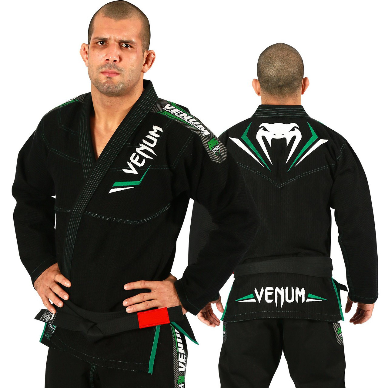 Venum Elite BJJ Gi - Black/Green | The Jiu Jitsu Shop