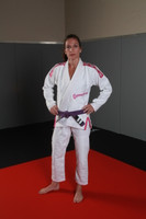 2015 Gameness Female Pearl Weave Gi.  Available in Pink or violet accents.  Sold at www.thejiujitsushop.com

Free Shipping on all gameness products from The Jiu Jitsu Shop. 