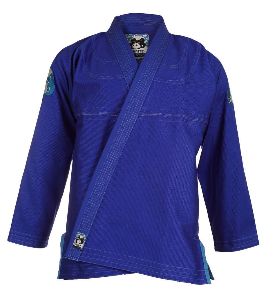 Inverted Gear Blue Light PEarl Weave Skies gi.  Available with free shipping from The Jiu Jitsu Shop. 