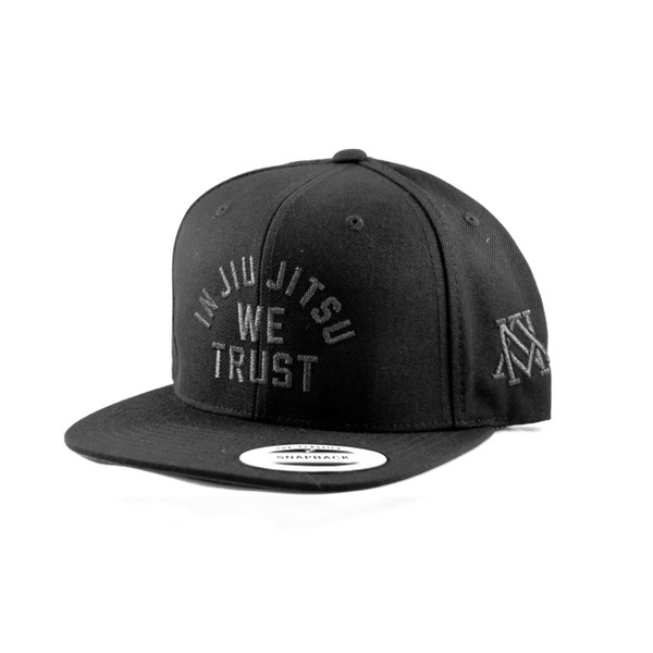 Newaza Apparel Trust Hat (Metallic Black on Black Hat) In Jiu JItsu We trust hat available at www.thejiujitsushop.com

Free Shipping today!