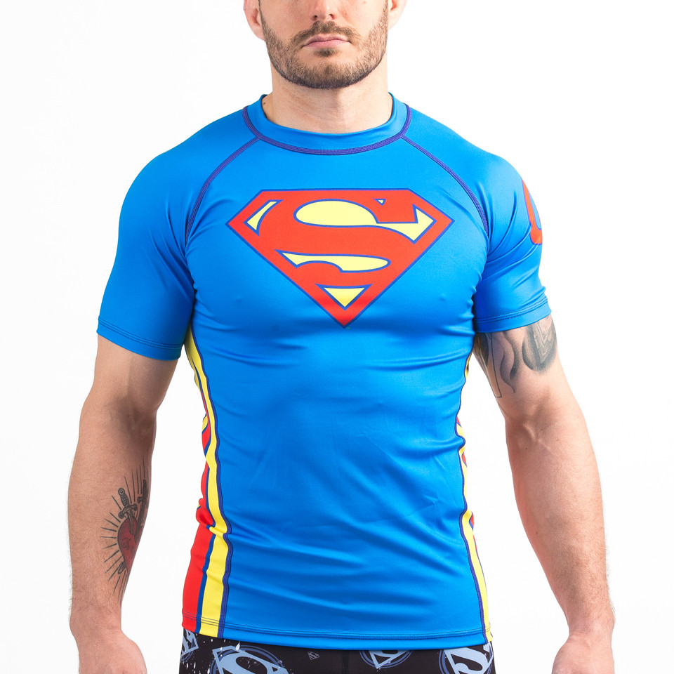 Fusion FG Superman Classic Logo Short sleeve Blue Rashguard | The