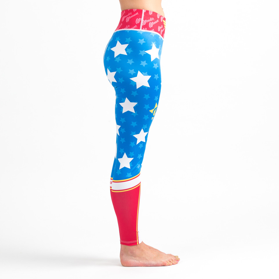 Fusion Fight Gear Wonder Woman Spats Leggings Compression Yoga Pants Tights 