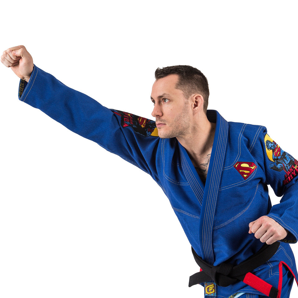 Fusion FG Superman The last son of krypton bjj gi.  Available at www.thejiujitsushop.com

Enjoy free shipping from The Jiu Jitsu Shop today