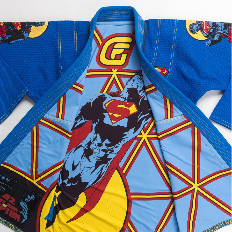Inside rashguard of the Fusion FG Superman The last son of krypton bjj gi.  Available at www.thejiujitsushop.com

Enjoy free shipping from The Jiu Jitsu Shop today