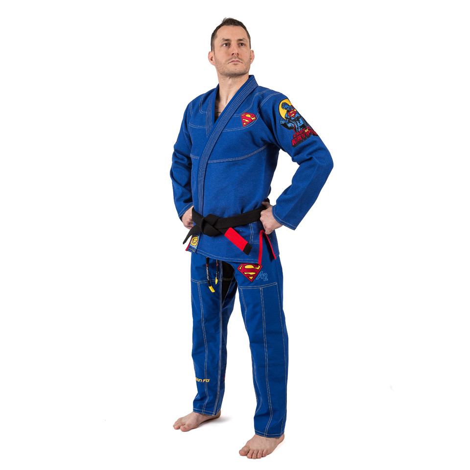 Fusion FG Superman The last son of krypton bjj gi.  Available at www.thejiujitsushop.com

Enjoy free shipping from The Jiu Jitsu Shop today