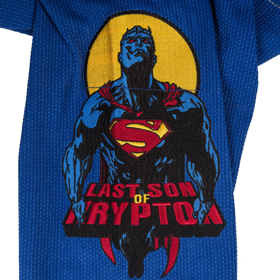 Fusion FG Superman The last son of krypton bjj gi.  Available at www.thejiujitsushop.com

Enjoy free shipping from The Jiu Jitsu Shop today
