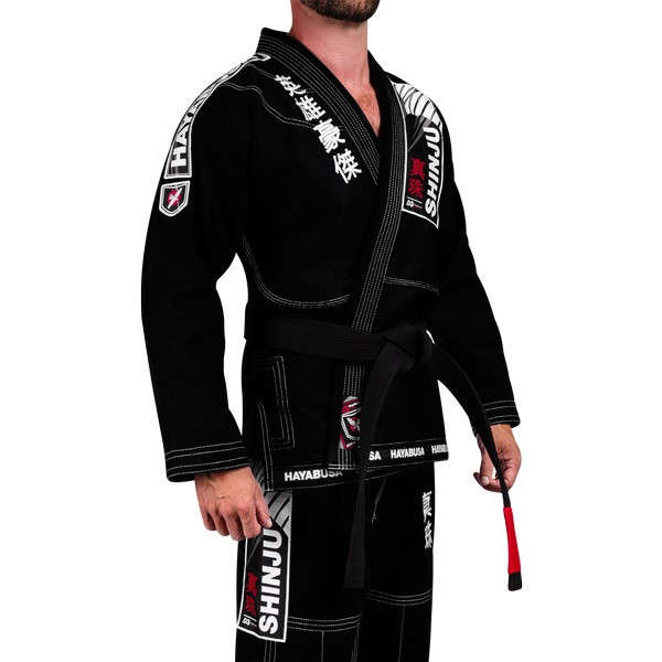 Size view of the new Black Hayabusa Shinju 3 Pearl Weave Jiu Jitsu Gi Now available at www.thejiujitsushop.com.  The Hayabusa Shinju 3.0 comes in Black blue and white.  

Enjoy Free Shipping from The Jiu Jitsu Shop. 