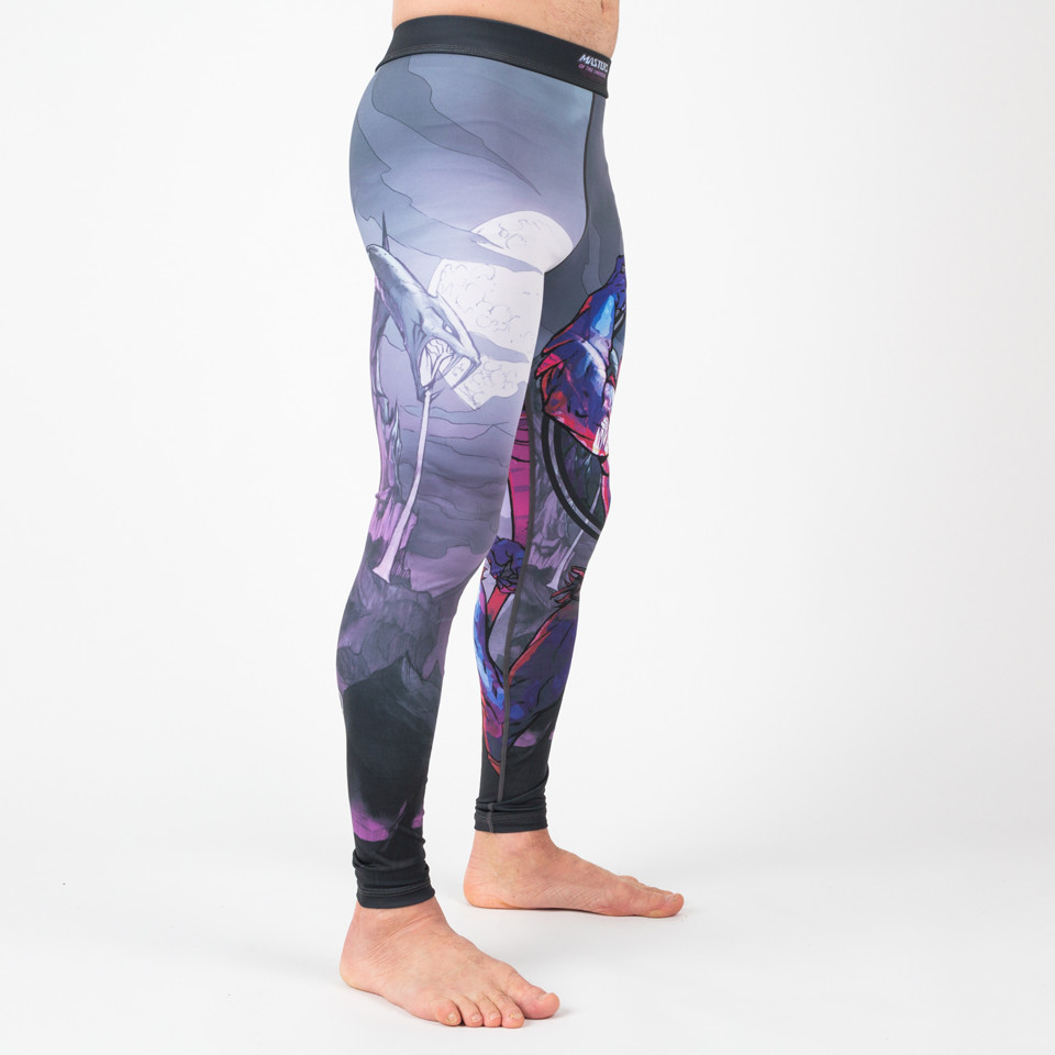 Left side of the Fusion FG Master of the Universe Skeletor Spats.   Compression Pants featuring skeletor available at www.thejiujitsushop.com

Enjoy Free Shipping from The Jiu Jitsu Shop today! 