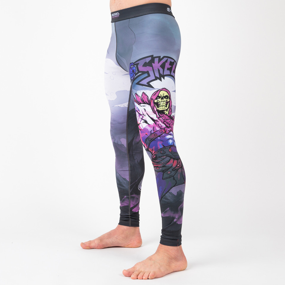 right slightly turned Fusion FG Master of the Universe Skeletor Spats.   Compression Pants featuring skeletor available at www.thejiujitsushop.com

Enjoy Free Shipping from The Jiu Jitsu Shop today! 