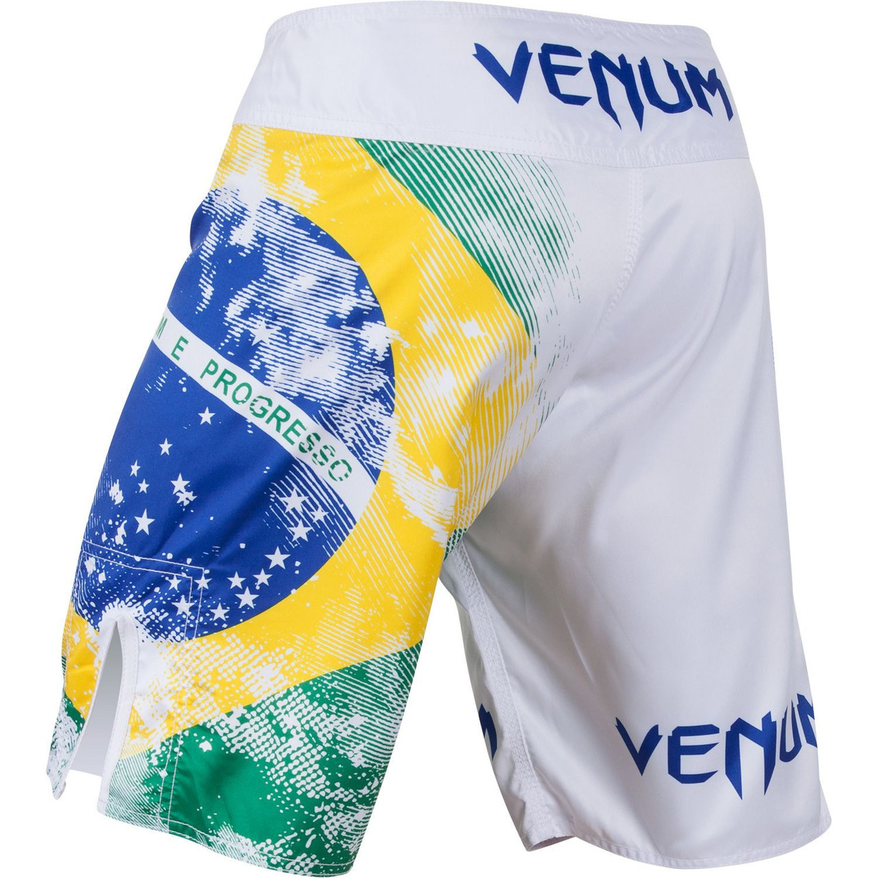 Venum Brazil Flag Fight Shorts (White) | The Jiu Jitsu Shop
