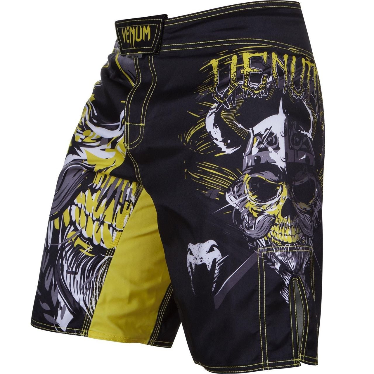 Venum Viking Fight Shorts (Black/Yellow) | The Jiu Jitsu Shop