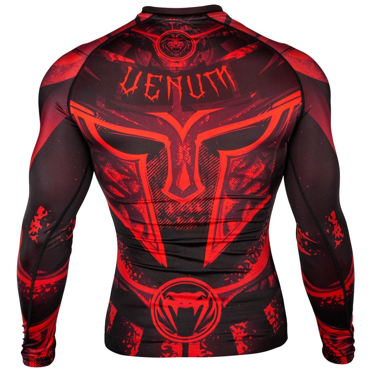 Venum Gladiator 3.0 Rashguard Black/Red Longsleeve | The Jiu Jitsu Shop