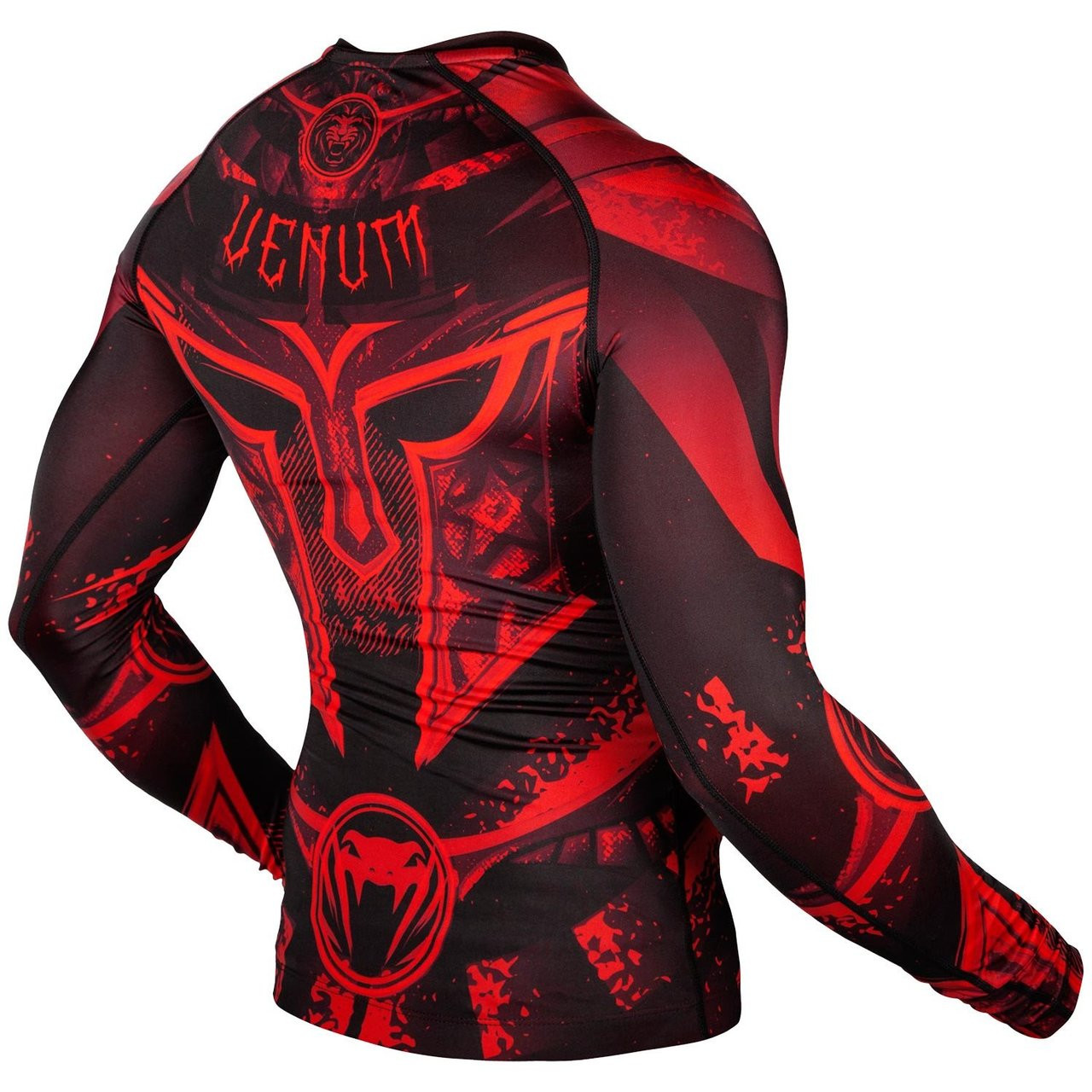 Venum Gladiator 3.0 Rashguard Black/Red Longsleeve The Jiu Jitsu Shop