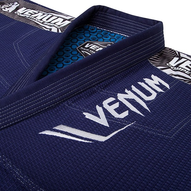 Venum Elite BJJ Gi Navy Blue jacket @ www.thejiujitsushop.com